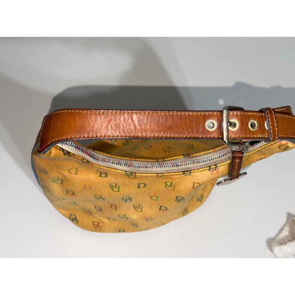 Dooney & Bourke Doodle It Rainbow Monogram Hobo Shoulder Bag S Yellow Womens - Picture 16 of 16
